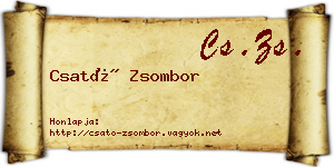 Csató Zsombor névjegykártya